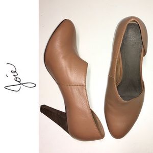 JOIE camel leather Sashay heels